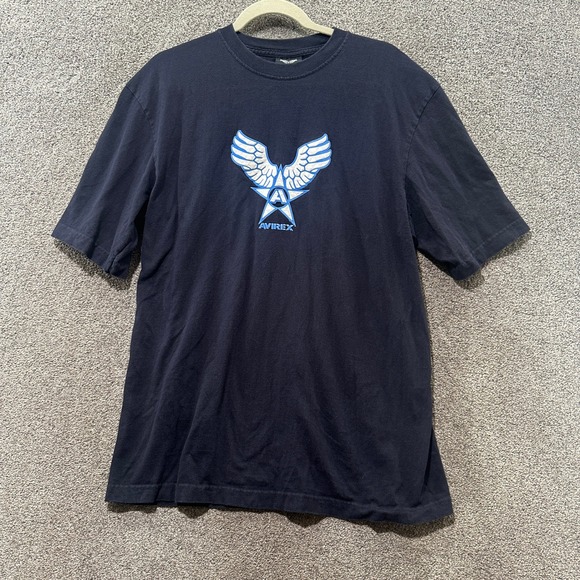 Avirex Other - Avirex Mens Navy Blue Wings Star Graphic T-Shirt Large Short‎ Sleeve Cotton Tee